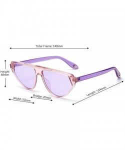 Oversized Retro Vintage Women's Cat Eye Sunglasses Plastic Frame Eyewear UV400 - Purple - CT18NC4T73U $10.51