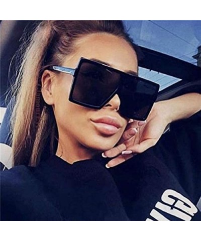 Oversized Oversized Sunglasses Fashion Glasses - C2 Black Leoaprd Gra - C0198AATLDY $26.98