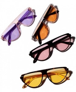 Oversized Retro Vintage Women's Cat Eye Sunglasses Plastic Frame Eyewear UV400 - Purple - CT18NC4T73U $10.51