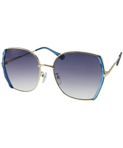 Butterfly Lola - Medium Butterfly Shaped Combination Sunglasses - Blue - CM196SC52D3 $10.60