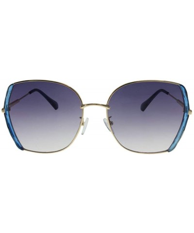Butterfly Lola - Medium Butterfly Shaped Combination Sunglasses - Blue - CM196SC52D3 $24.10