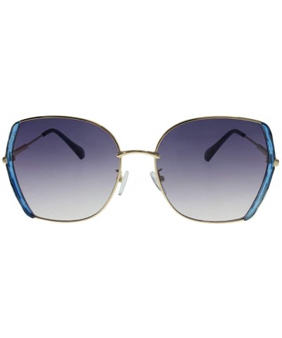 Butterfly Lola - Medium Butterfly Shaped Combination Sunglasses - Blue - CM196SC52D3 $10.60