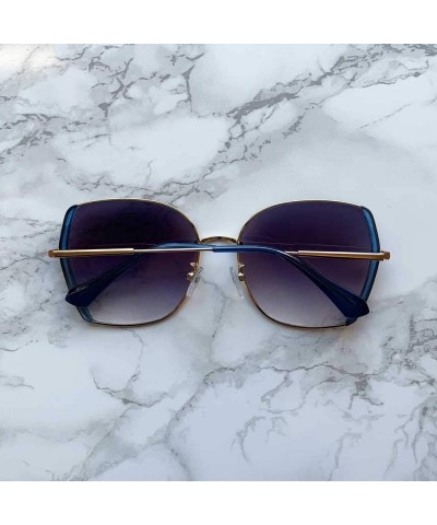 Butterfly Lola - Medium Butterfly Shaped Combination Sunglasses - Blue - CM196SC52D3 $25.06