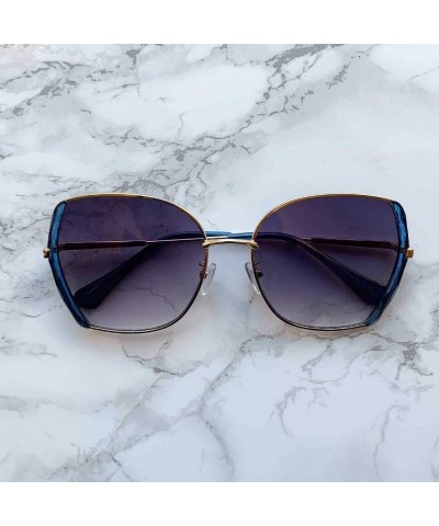 Butterfly Lola - Medium Butterfly Shaped Combination Sunglasses - Blue - CM196SC52D3 $24.10