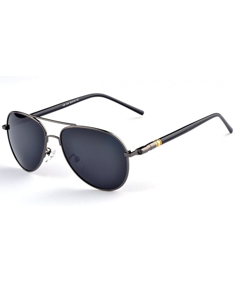 Oversized Men's driver traveling with polarized sunglasses - Gray/Black - CX11Z5IHIOP $14.67