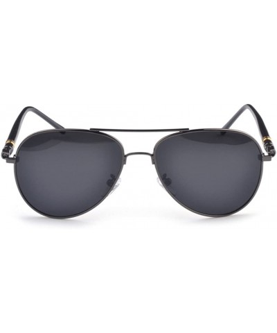 Oversized Men's driver traveling with polarized sunglasses - Gray/Black - CX11Z5IHIOP $14.67