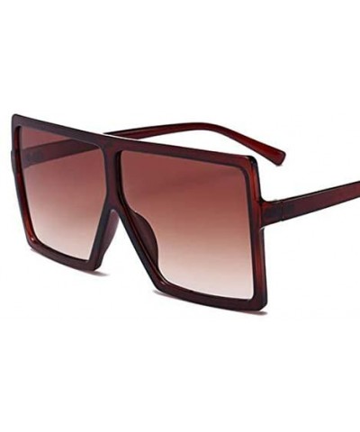 Oversized Oversized Sunglasses Fashion Glasses - C2 Black Leoaprd Gra - C0198AATLDY $26.98