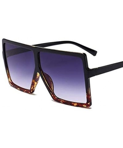 Oversized Oversized Sunglasses Fashion Glasses - C2 Black Leoaprd Gra - C0198AATLDY $26.98