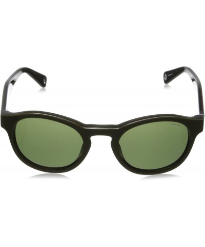 Round Men's Collin Polarized Round Sunglasses - Tank Green - C111KC6IJWZ $43.44