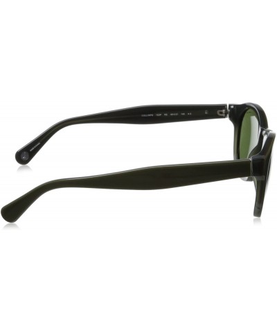 Round Men's Collin Polarized Round Sunglasses - Tank Green - C111KC6IJWZ $43.44