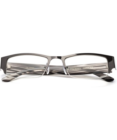 Square Premium Quality Half Frame Prescription Glasses Rx Prescription Ready Replacement Frames - CH12CAJUZB3 $12.38