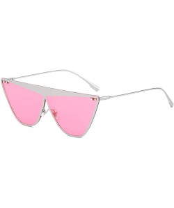 Rimless Personality Ocean Piece Sunglasses Wild Cat Eyes Sunglasses Women'S Trend Sunglasses - CB18X74MUY3 $45.21
