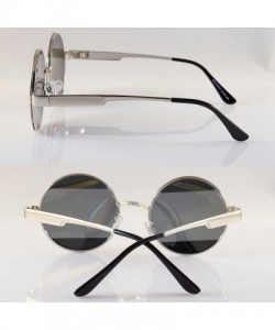 Rimless Top Bottom Metal Split Mirror Round Flat Lens Sunglasses A200 - Yellow Rv - C818ESSY4MT $13.60