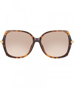 Oversized Polarized Sunlgasses Womens Mens Square Frame Mirrored Lens - Tortoiseshell - CY18GYHDDOU $8.22
