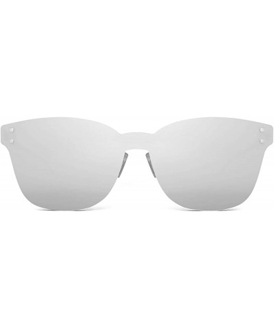 Rimless RimlThicken Women Sunlgasses One Piece Candy Color Sun Glasses For - C3 Grey Blue - CZ197Y7O556 $20.86