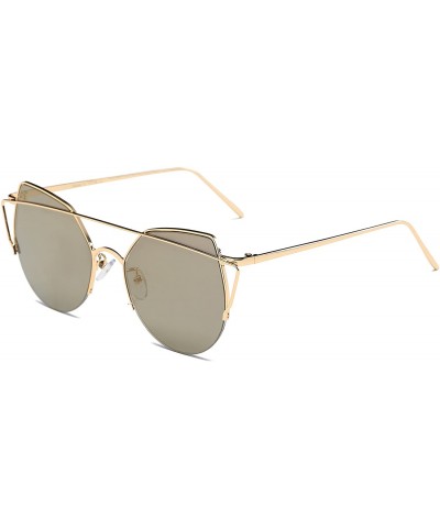 Oversized Women's 'Callie' 52mm Mirrored Lens Designer Sunglasses - C118C9UGO8O $51.90
