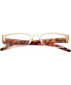 Square "Second" Aluminum Brushed Prescription Ready Clear Lens Rx Frames - Gold - CJ12KRZF4Z5 $16.71