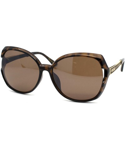 Butterfly Womens Classic 90s Exposed Lens Butterfly Plastic Sunglasses - Tortoise Brown - CQ18WS3KYGO $10.66
