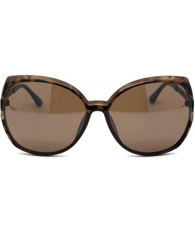 Butterfly Womens Classic 90s Exposed Lens Butterfly Plastic Sunglasses - Tortoise Brown - CQ18WS3KYGO $10.66