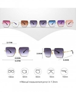 Rimless Rimless Square Sunglasses Women Fashion 2020 Summer Style Brand Designer Gradient Lens Eyewear UV400 Glass - CG199QDG...