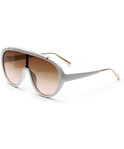 Oversized Vintage Oversized Sunglasses Luxury Glasses - White - C6194THWSUR $25.54