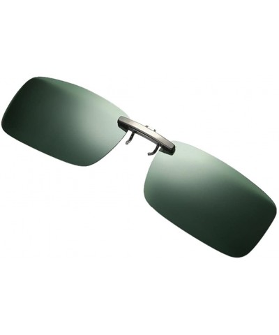 Wayfarer Detachable Night Vision Lens Driving Metal Polarized Clip On Glasses Sunglasses - Green - CC18DODX4T9 $6.84