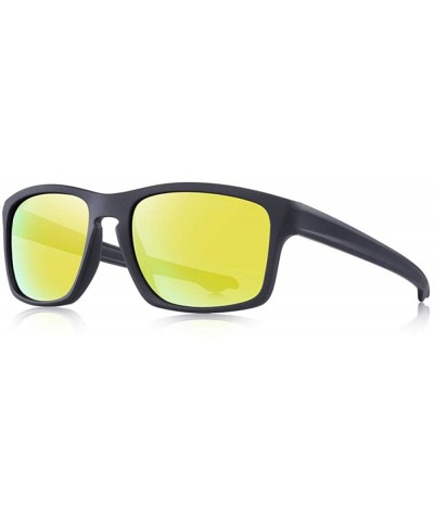 Sport DESIGN Men Classic Polarized Sunglasses Male Sport Fishing Shades C01 Black - C05 Gold - CD18XE0XT3T $30.45