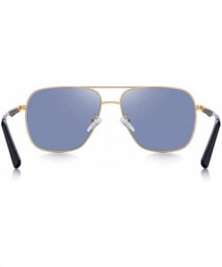 Square Polarized Mens Sunglasses HD Lens Metal Frame Driving Shades - Light Gray - C318QGTZGT0 $19.65