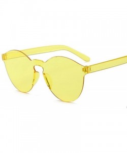 Round Fashion New Round Sunglasses Women Vintage Metal Frame Yellow Lens Colorful Shade Sun Glasses Female UV400 - CZ198A75CG...