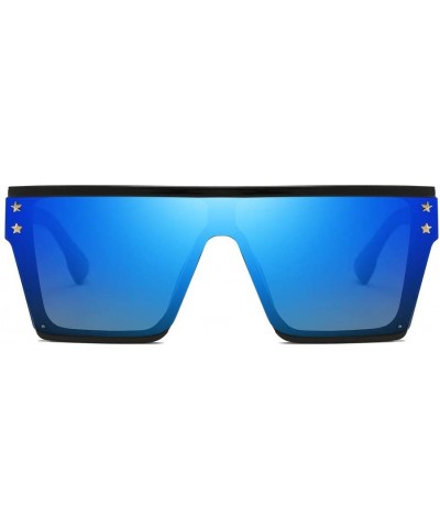 Oversized Oversized Square Frame Stylish Sunglasses for Men Women UV Pretection Eyewear Sun Glasses - A - CR18X7HCZ5C $7.21