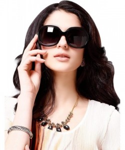 Shield Oversized Womens Sunglasses Polarized uv Protection Simple Sunglasses LSP301 - Polarized Brown 2 - CL11K97LD2P $24.49