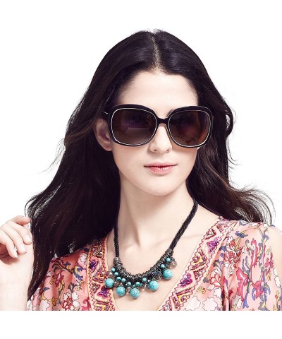 Shield Oversized Womens Sunglasses Polarized uv Protection Simple Sunglasses LSP301 - Polarized Brown 2 - CL11K97LD2P $24.49