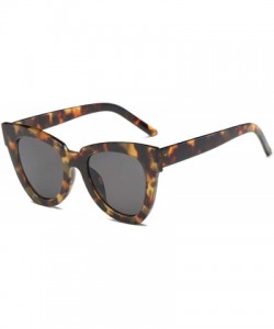 Square Fashion Cat Eye Sunglasses Women Luxury Brand Designer Vintage Sun Glasses Female Gafas De Sol Uv400 - Amber Gray - CV...