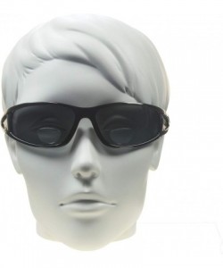 Wrap Fishing Polarized Bifocal Sunglasses for Mens Side Shield for Fisherman - Black With Smoke - CU1295BLU9L $18.15