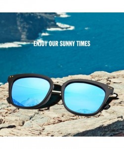 Aviator Cateye Women Sunglasses Polarized UV Protection Driving Sun Glasses for Fishing Riding Outdoors - Blue Lens - CQ18EO7...