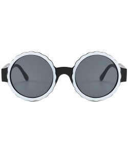 Goggle Vintage Pilot Goggle Stylish Round Frame Mask Sunglasses Integrated Gas Glasses - Black - CY196OM7I7C $10.20