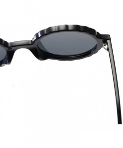 Goggle Vintage Pilot Goggle Stylish Round Frame Mask Sunglasses Integrated Gas Glasses - Black - CY196OM7I7C $10.20