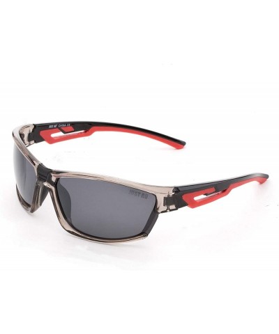 Sport Polarized Sports Sunglasses for Baseball Running Cycling Fishing Golf - Grey Frame Grey Lemses - CS18E7LNNX5 $8.42