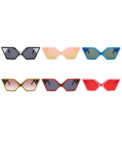 Square Fashion Sunglasses Designer Vintage Colorful - Brown - C518LTSQN0C $12.24