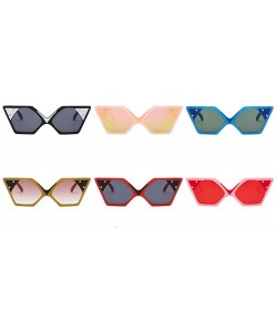 Square Fashion Sunglasses Designer Vintage Colorful - Brown - C518LTSQN0C $12.24