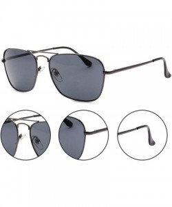 Square Classy Rectangular Metal Wire Aviator Sunglasses - CJ17YQEOTTE $9.23
