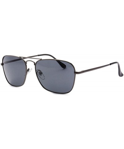 Square Classy Rectangular Metal Wire Aviator Sunglasses - CJ17YQEOTTE $9.23