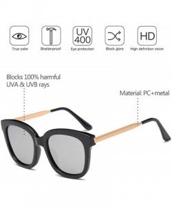 Goggle Men Women Polarized Sunglasses Classic Rimmed UV400 Driving Sunglasses - Black - Light Grey - CA18RNE0EXO $7.90