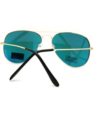 Aviator Mens Color Mirror Color Mirror Len Tear Drop Wire Rim Aviator Sunglasses Gold Orange - CZ11LXHTEUD $11.48