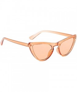 Sport Classic style Cat Eye Sunglasses for Unisex PC Resin UV 400 Protection Sunglasses - Light Brown - C418SAS7OST $17.54