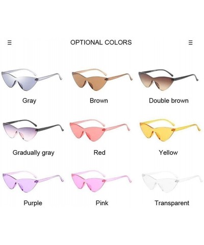 Rimless Women Men Clear Candy Color Transparent Plastic Sunglasses Rimless Sun Glasses For Female UV400 Whole PC - CH1998YSLE...