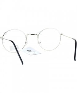 Round Vintage Design Clear Lens Glasses Round Metal Frame Fashion Eyeglasses - Silver - CH186AD44Q7 $10.28
