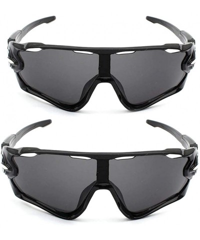 Wrap 2 Pack Polarized Sport Sunglasses UV Safety Glasses for Driving Fishing Cycling and Running - CY197IMDRCM $26.75