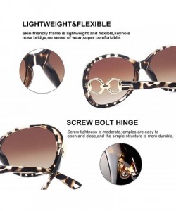 Goggle Luxury Women Polarized Sunglasses Retro Eyewear Oversized Goggles Eyeglasses - Leopard Frame Brown Lens - C818E3CILIE ...