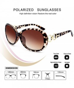 Goggle Luxury Women Polarized Sunglasses Retro Eyewear Oversized Goggles Eyeglasses - Leopard Frame Brown Lens - C818E3CILIE ...